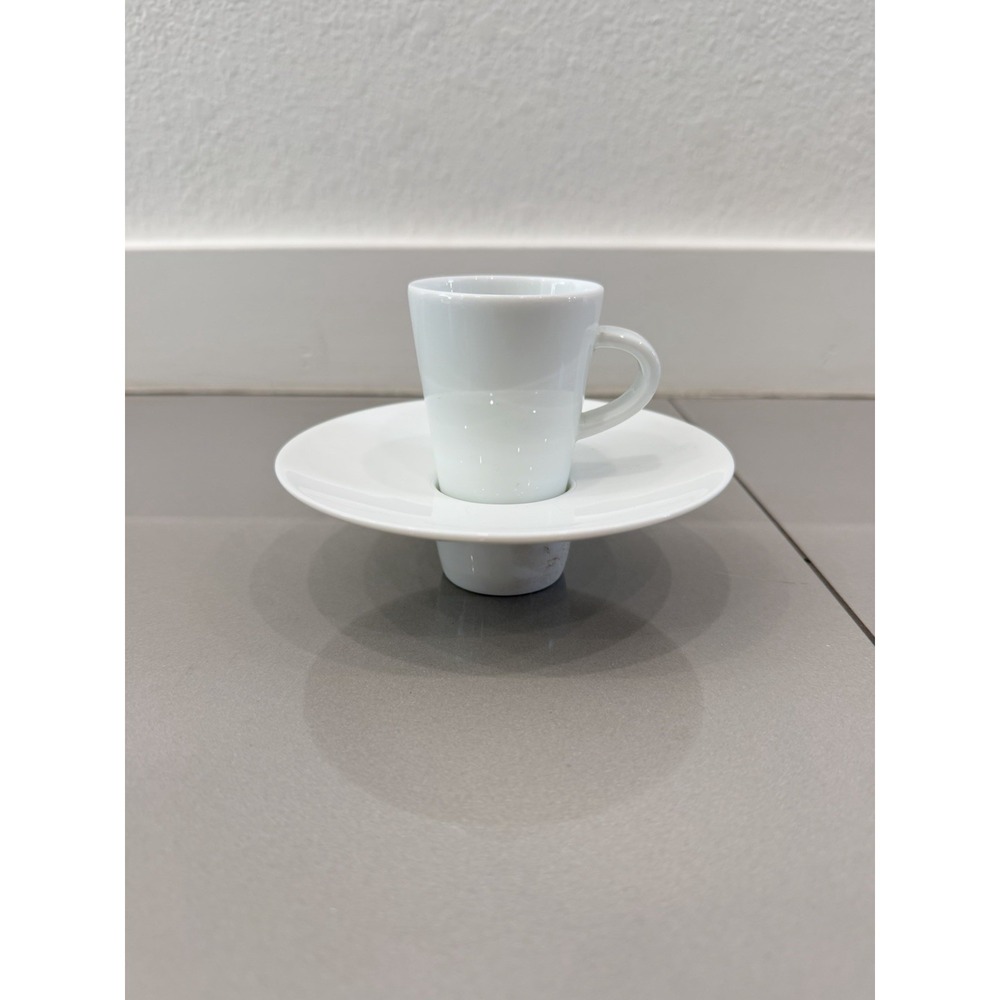 Raynaud Point Collection Double Espresso Cup + saucer Limoges France